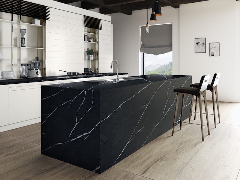 Black quartz countertops