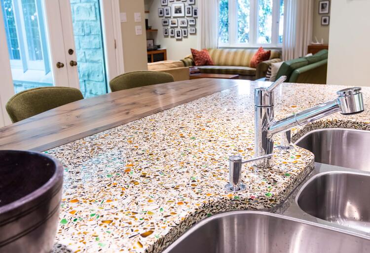 Sustainable Recycled Glass Countertops