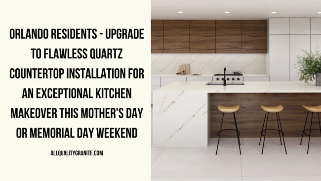 Quartz countertop installation in Orlando