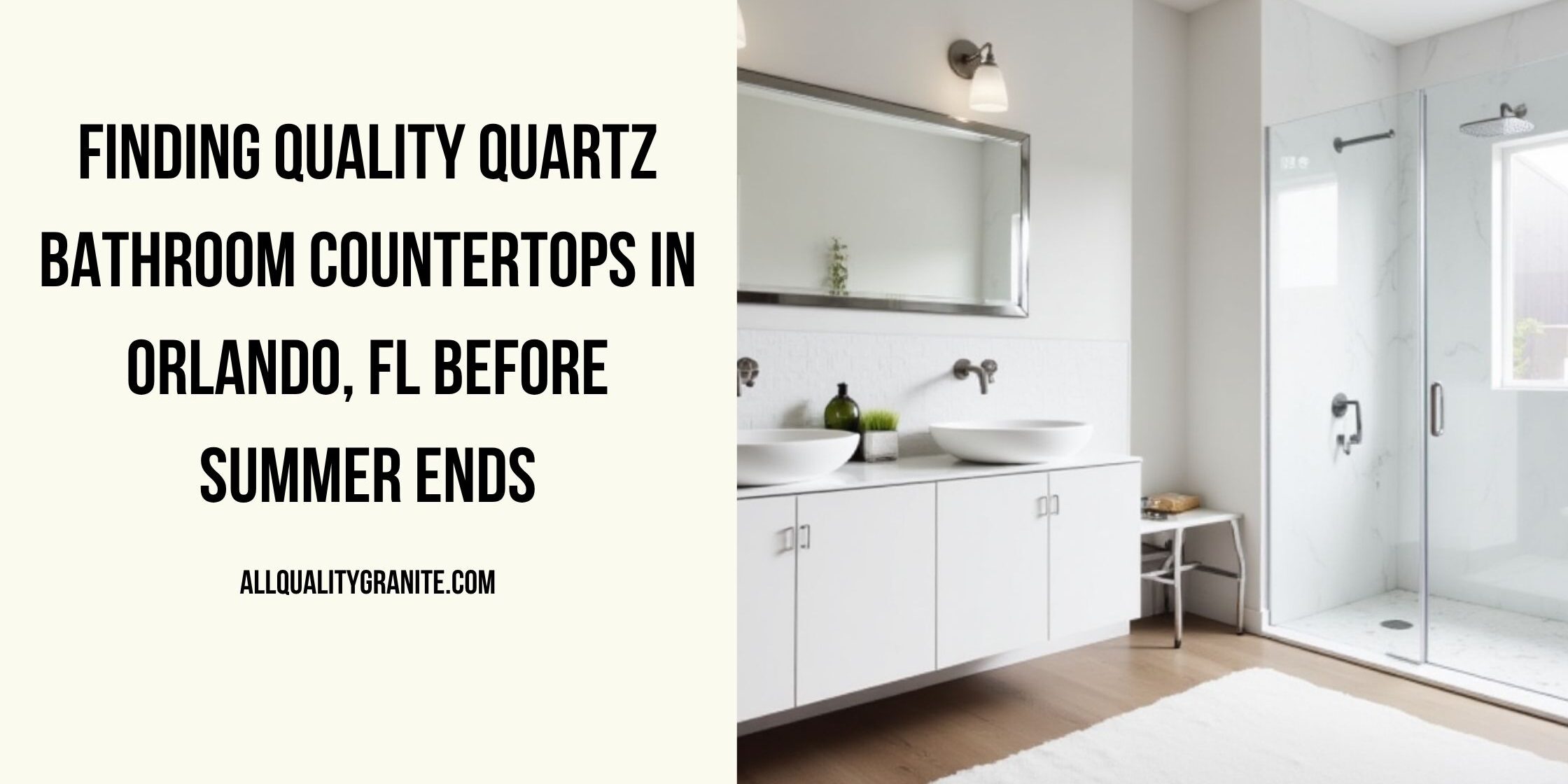 Quartz bathroom countertops in Orlando