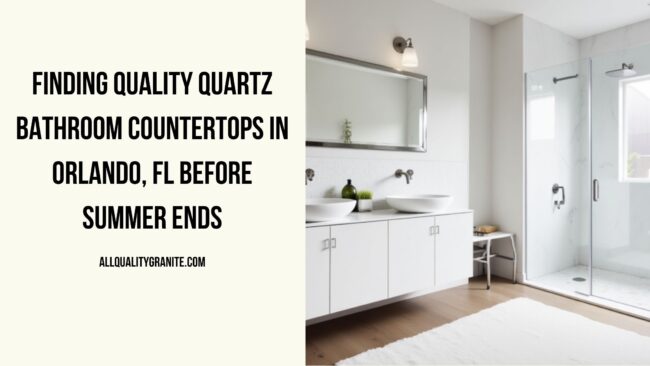 Quartz bathroom countertops in Orlando
