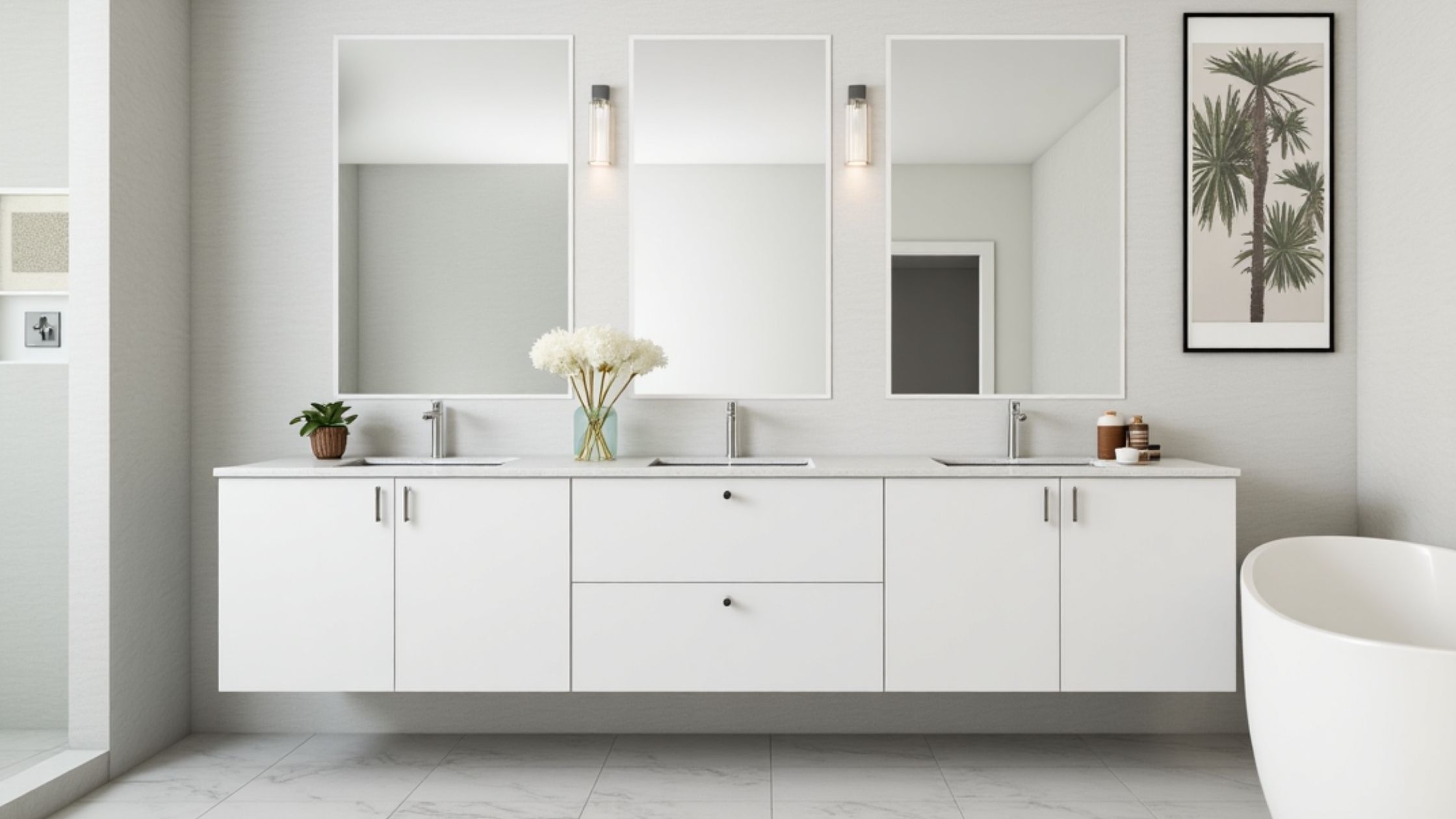 Quartz bathroom countertops in Orlando, FL