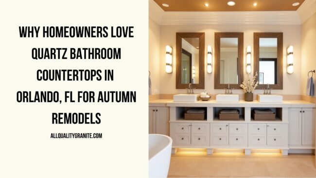 Quartz bathroom countertops in Orlando