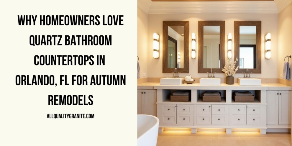 Quartz bathroom countertops in Orlando