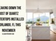 Cost of quartz countertops installed in Orlando