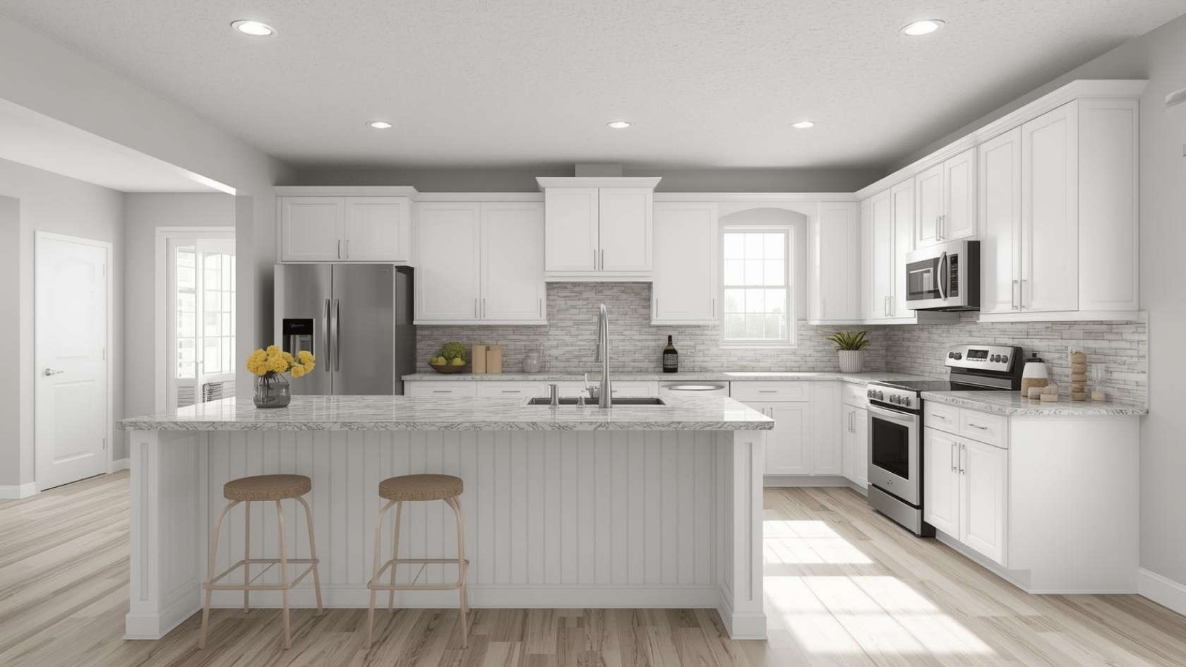 backsplash with countertops slab vs tile Orlando, FL