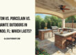 dekton vs porcelain vs granite outdoors Orlando