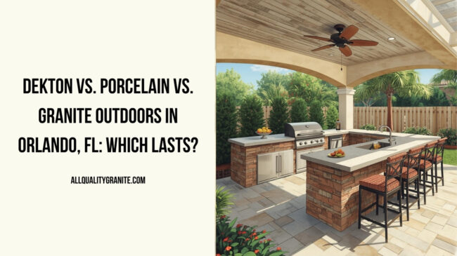 dekton vs porcelain vs granite outdoors Orlando