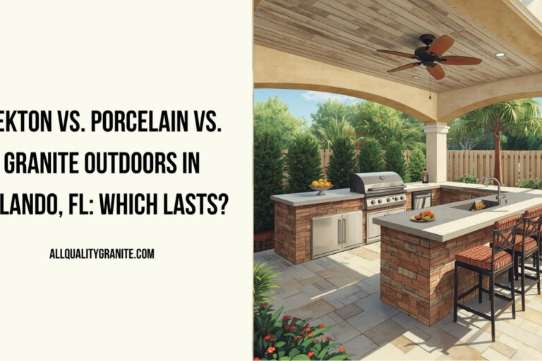 dekton vs porcelain vs granite outdoors Orlando