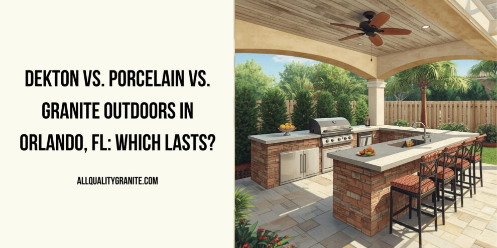 dekton vs porcelain vs granite outdoors Orlando